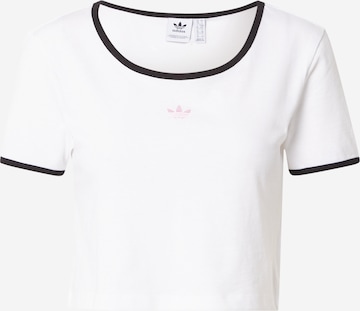 ADIDAS ORIGINALS Shirt 'CROPPED TEE' in White: front