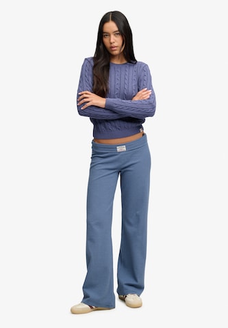 Superdry & Co Flared Broek 'Athletic Essentials' in Blauw