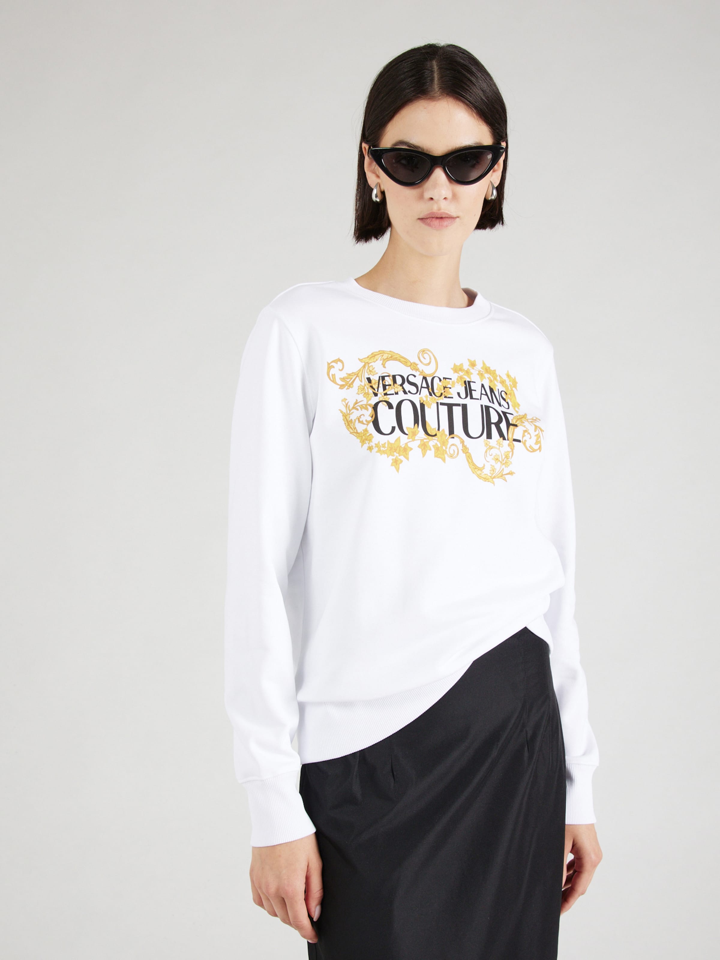 Versace Jeans Couture Sweatshirt in White ABOUT YOU