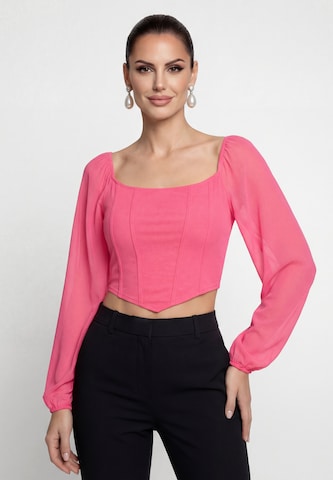 Chemisier faina en rose : devant