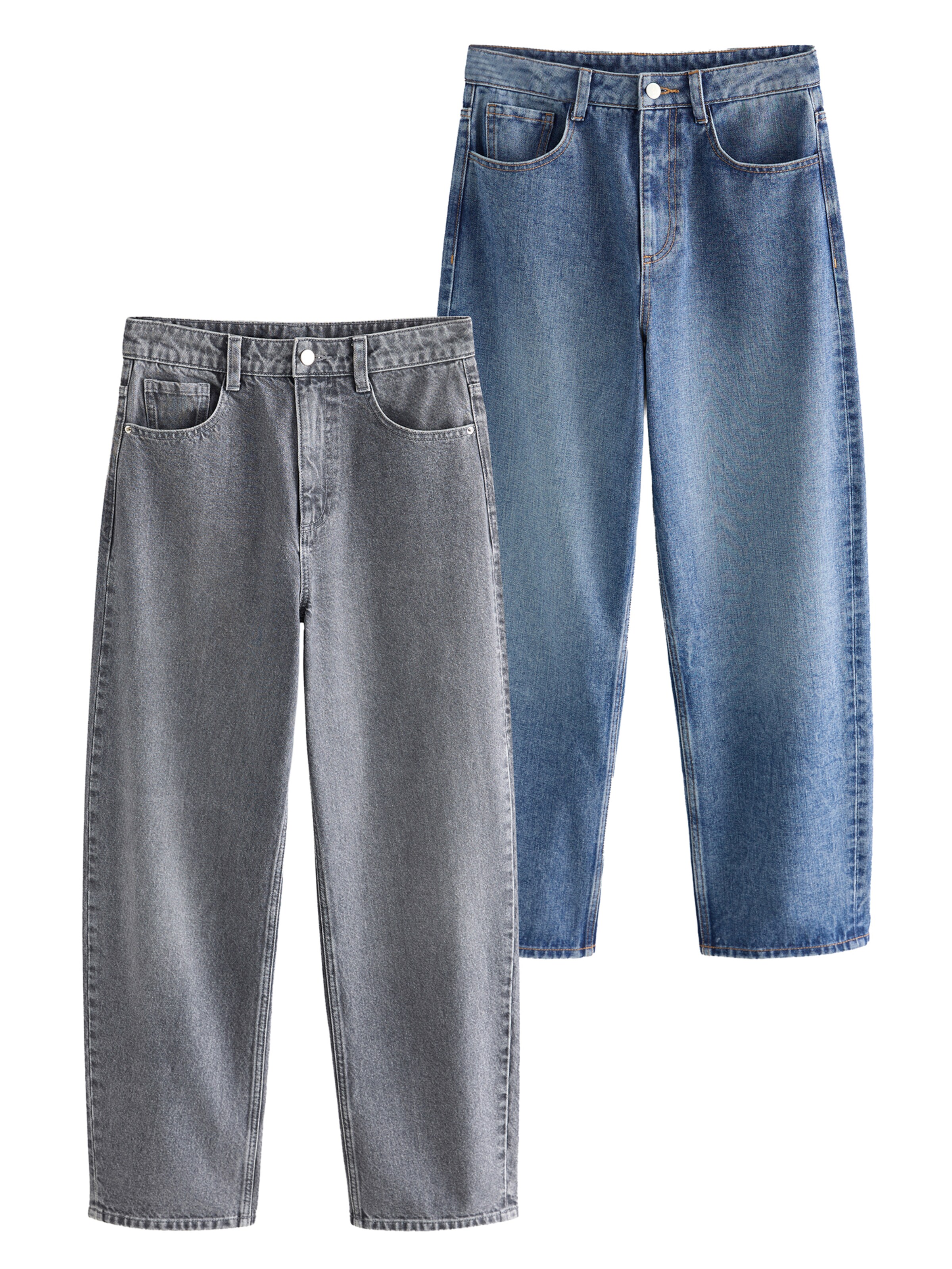 The Set Jeans i blue denim / grey denim, Produktvisning