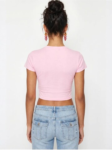 Bianco Lucci Top 'Crop Top' | roza barva
