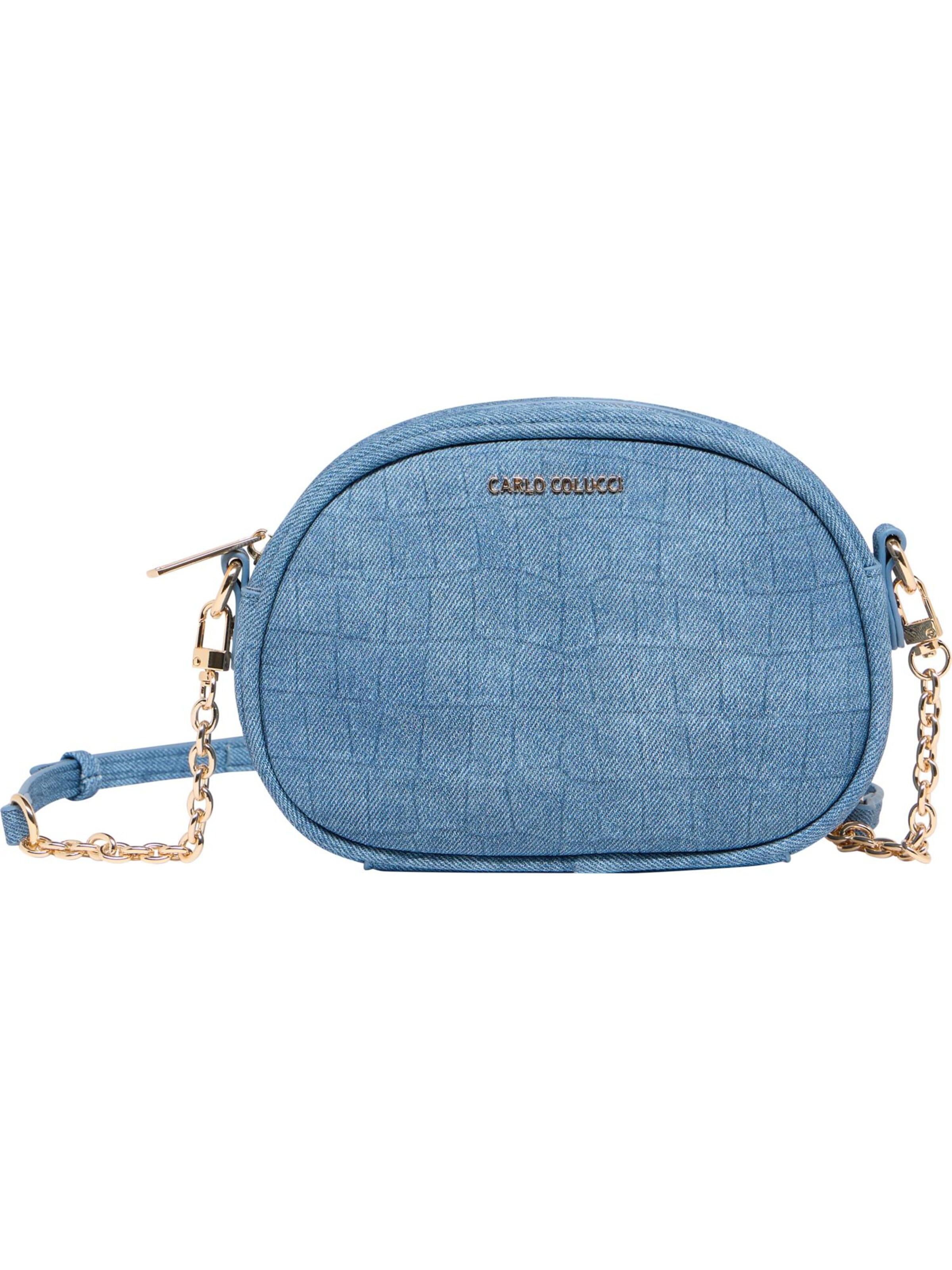 Sac à bandoulière ' di Monaco ' Carlo Colucci en bleu : devant