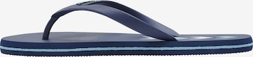 Hummel T-Bar Sandals in Blue: front