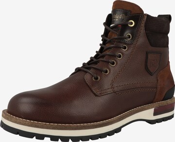 PANTOFOLA D'ORO Lace-Up Boots ' Pontida Fur Uomo High ' in Brown: front