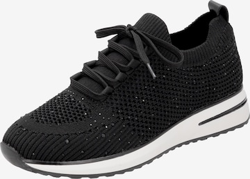 Baskets basses REMONTE en noir : devant