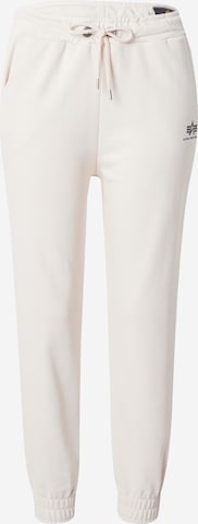 Effilé Pantalon ALPHA INDUSTRIES en blanc : devant