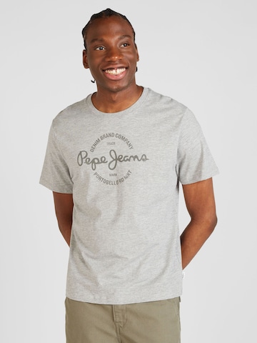 T-Shirt 'CRAIGTON' Pepe Jeans en gris : devant
