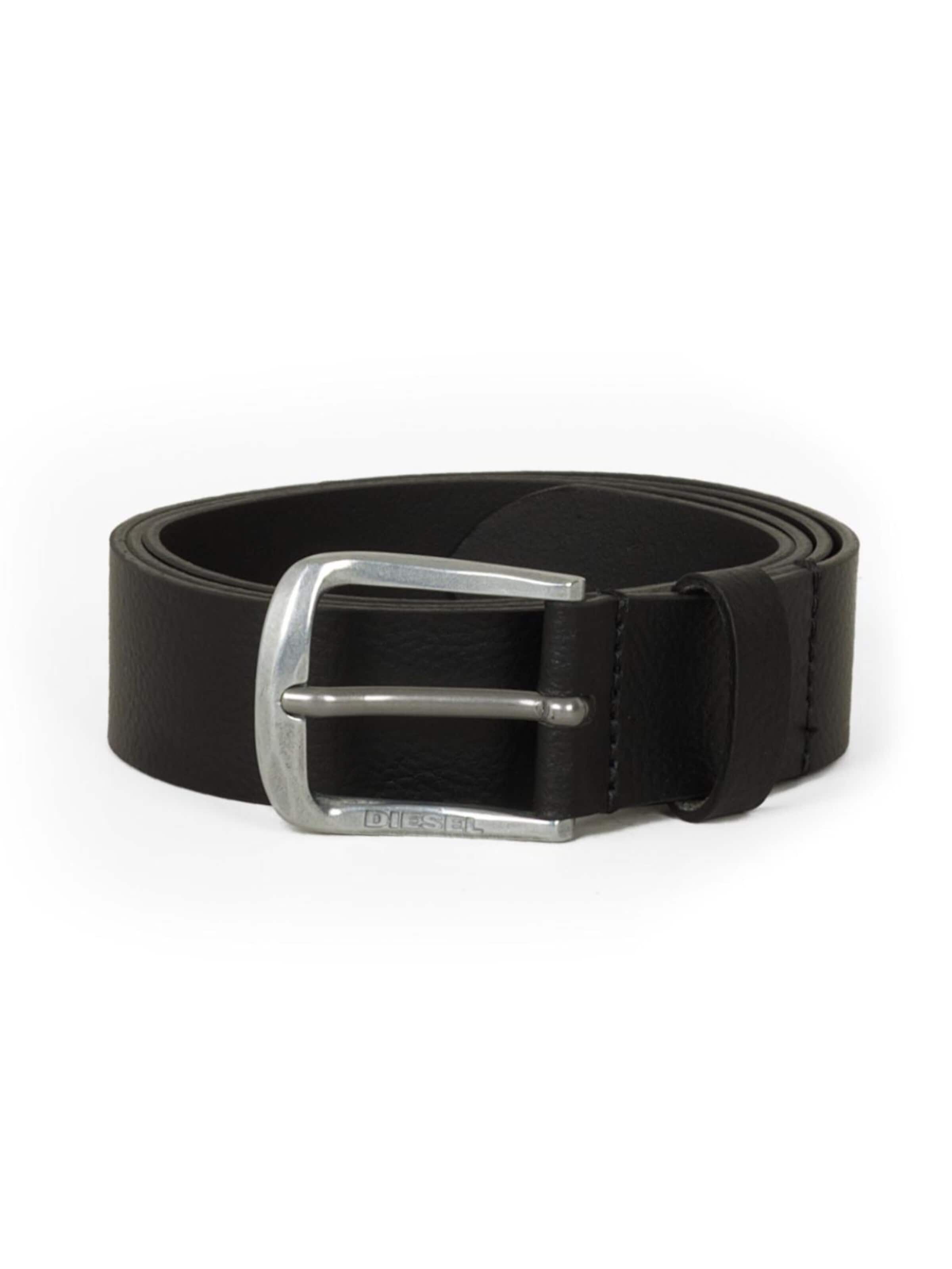 DIESEL Remen 'LOGO B-BASIC LEATHER BELT' veličine 95 u crna melange, Pregled proizvoda