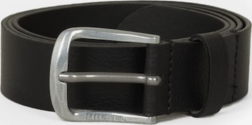 DIESELRemen 'LOGO B-BASIC LEATHER BELT' - crna boja: prednji dio