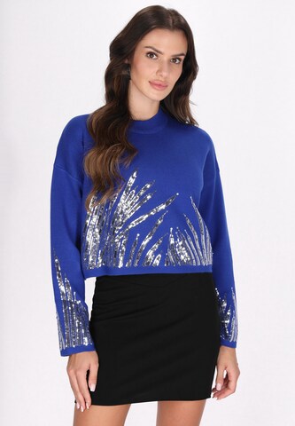 faina - Pullover em azul: frente