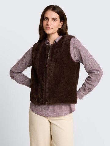 Gilet TOM TAILOR en marron : devant