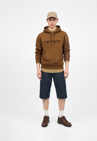 Bluză de molton de la Carhartt WIP pe maro