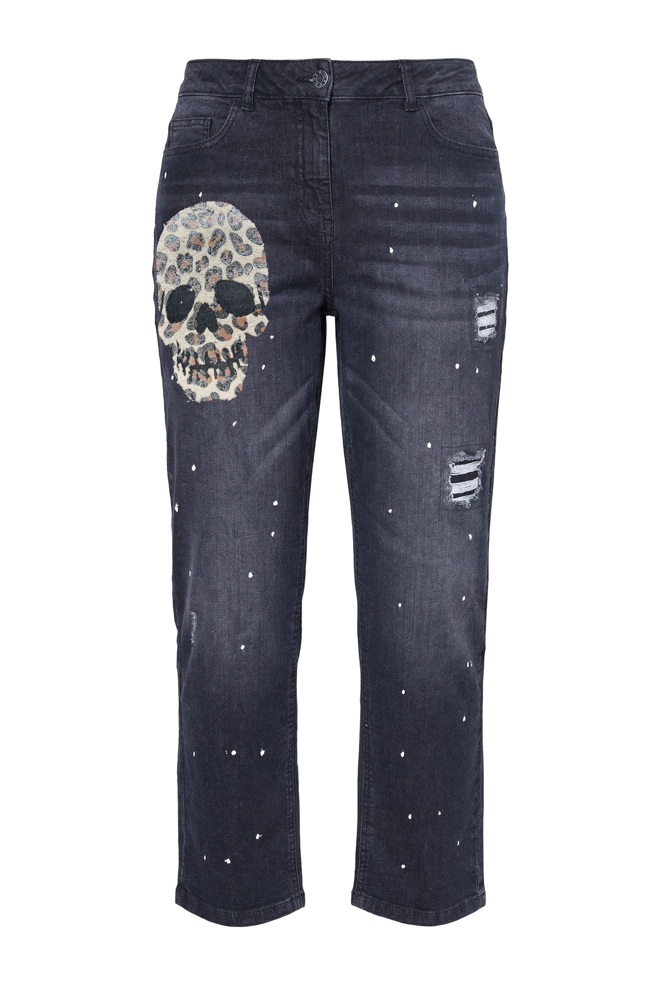 Angel of Style Regular Jeans in Schwarz: Vorderseite
