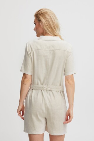 PULZ Jeans Jumpsuit 'Pzluca' in Beige