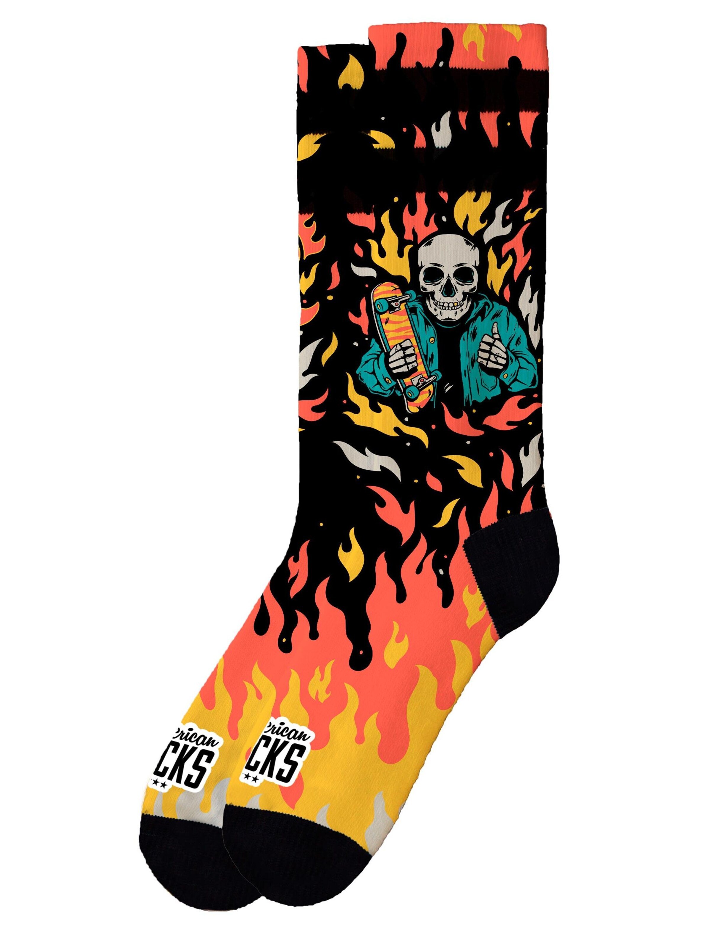 American Socks Socks 'Welcome to Hell' in Black: front