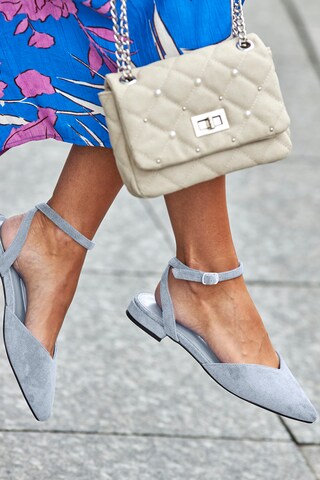 LASCANA Ballet Flats with Strap in Blue