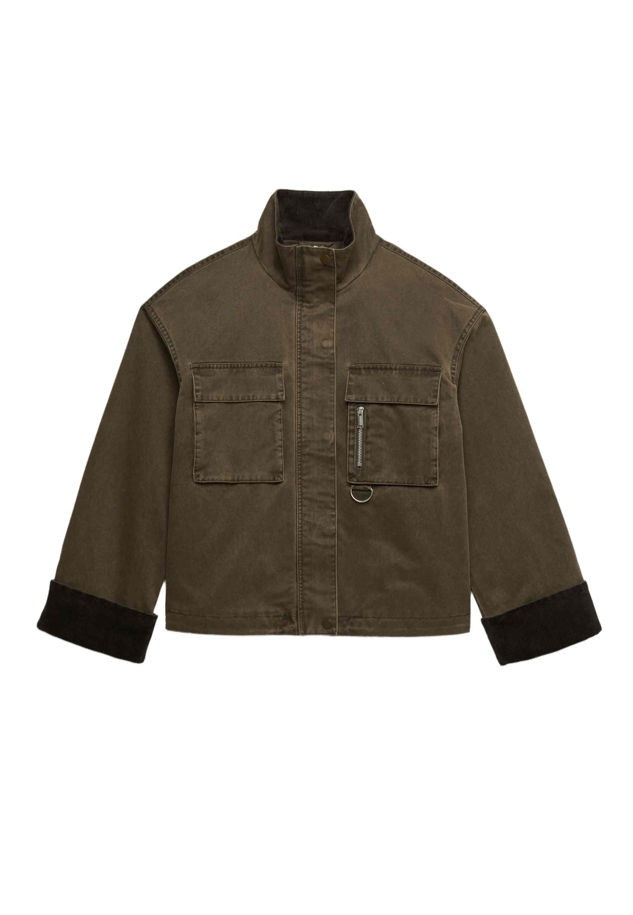 Marks & Spencer Tussenjas in Bruin: voorkant