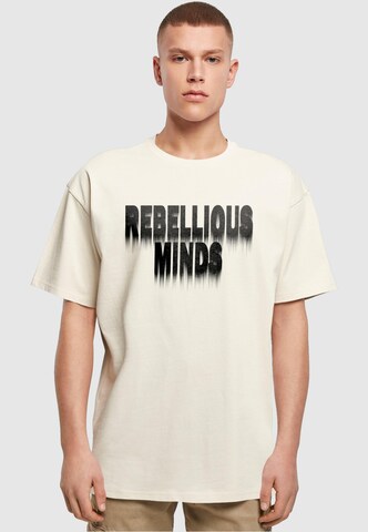 Merchcode Shirt 'Rebellious Minds' in Beige: voorkant