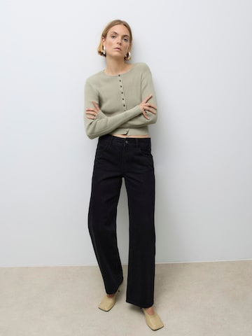 VERO MODA Wide Leg Jeans 'AWRena' in Schwarz