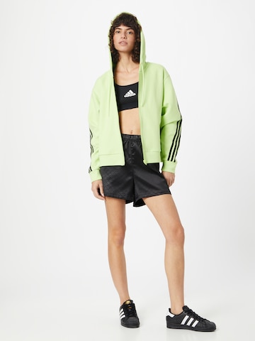 ADIDAS SPORTSWEAR Athletic Zip-Up Hoodie 'Future Icons 3-Stripes ' in Green