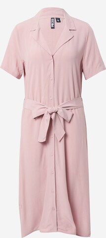 PIECES Košilové šaty 'OLIVIA' – pink: přední strana