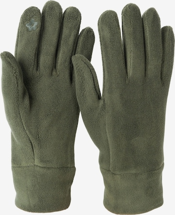 styleBREAKER Fingerhandschuhe 'Einfarbige Touchscreen Fleece Handschuhe' in Grün: Vorderseite