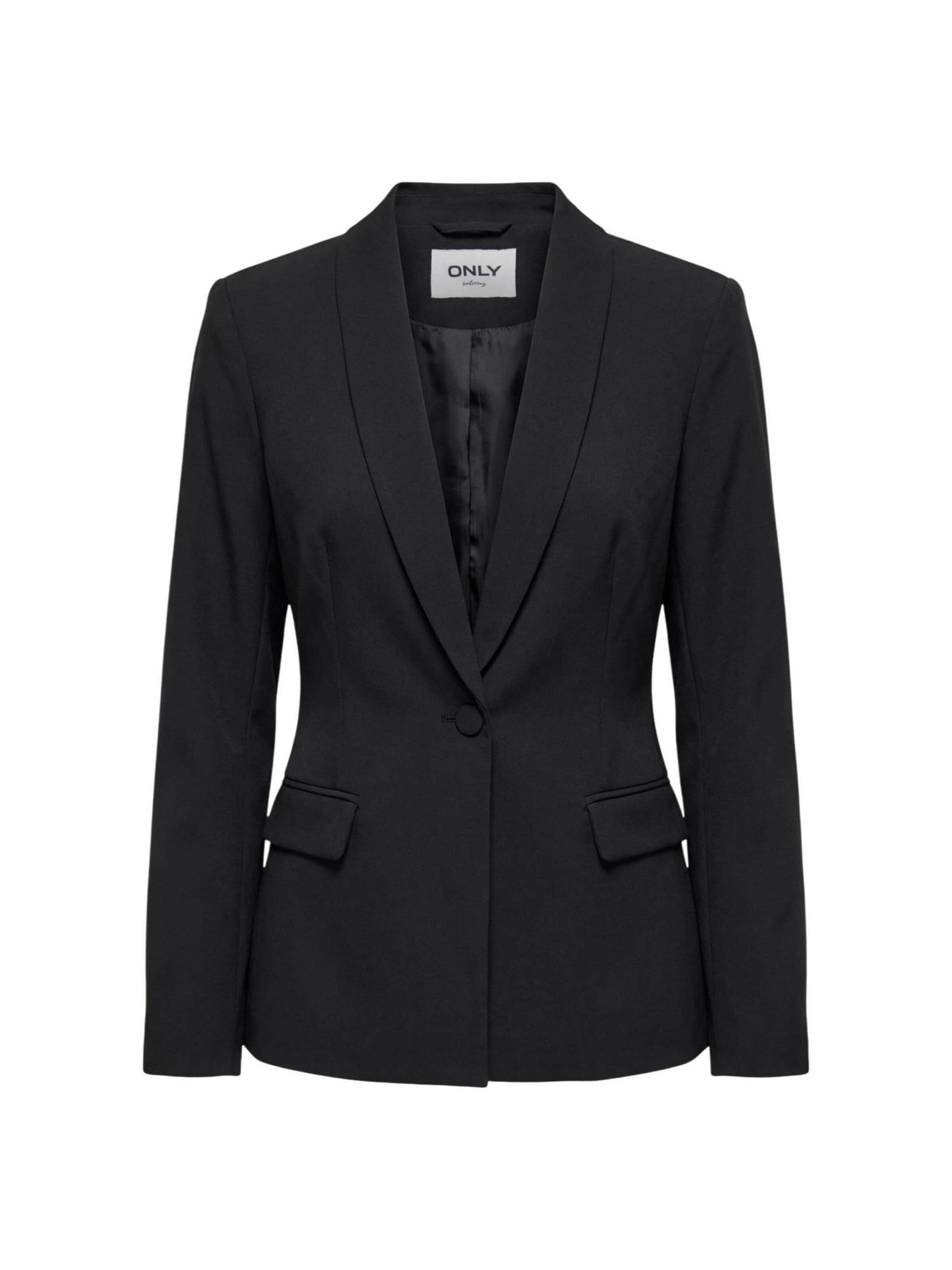 Blazer 'ONLASTRID L/S SCULPTURE BLAZER CC TLR 15376791' di ONLY in nero: frontale