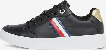 TOMMY HILFIGER Sneakers 'Global Stripe Elevated' in Black: front