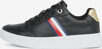 Baskets basses 'Global Stripe Elevated' TOMMY HILFIGER en noir : devant