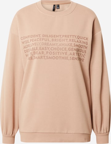 VERO MODA Sweatshirt 'Natalie' in Brown: front