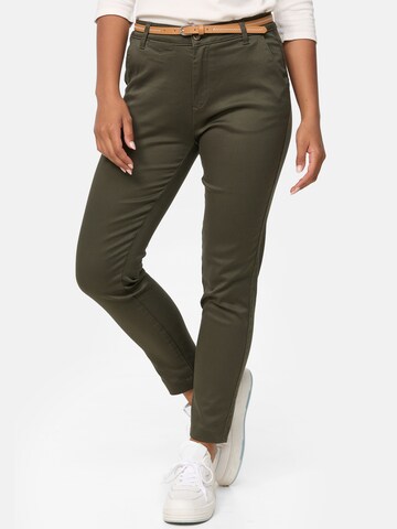 Orsay Slim fit Chino Pants in Green: front