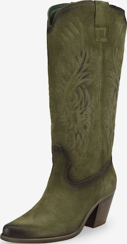 FELMINI Cowboy Boots in Green: front