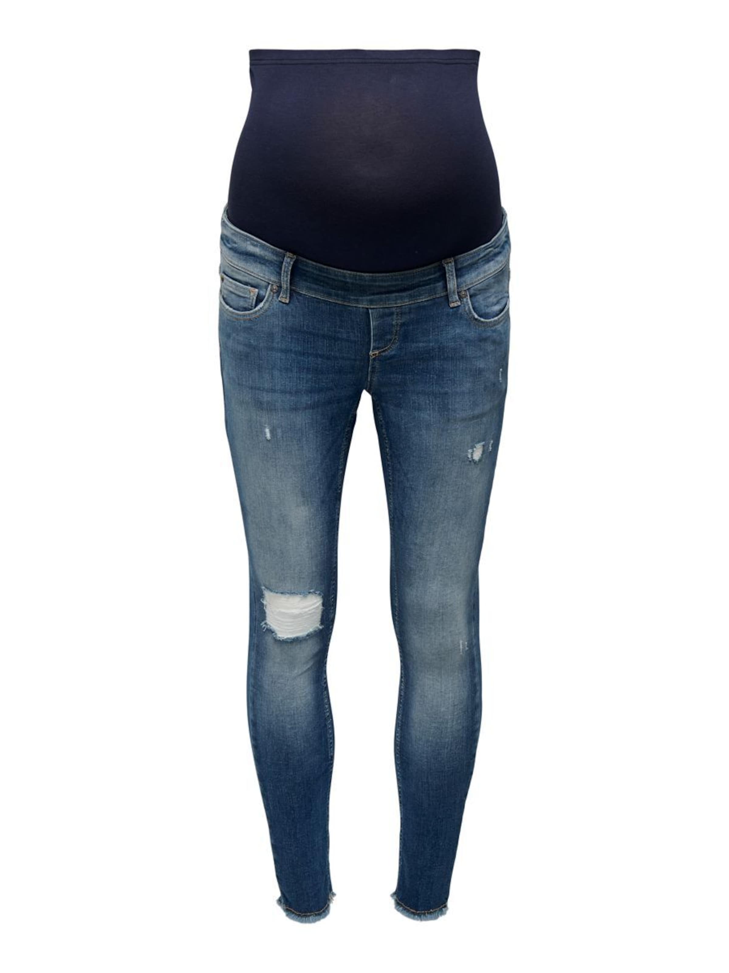 Only Maternity Skinny Jeans 'Blush' in Blue: front