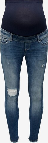 Only Maternity Skinny Jeans 'Blush' in Blue: front