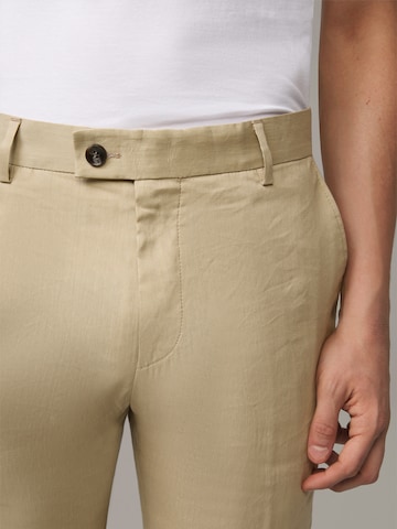 STRELLSON Slim fit Pleated Pants in Beige