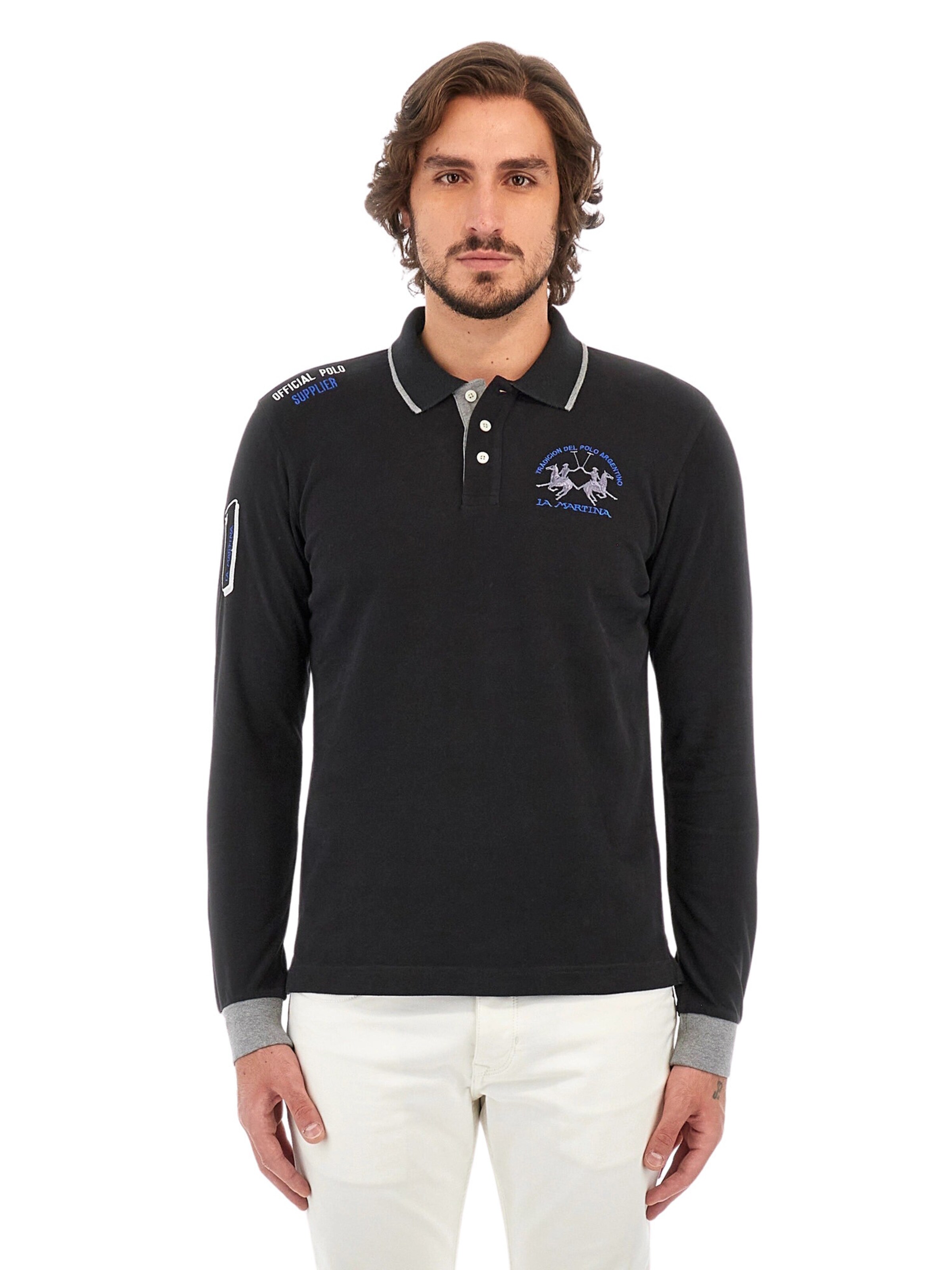 La Martina Bluser & t-shirts 'Wolfe' i sort: forside