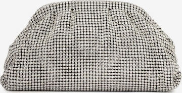 Kazar Clutch in Zilver: voorkant