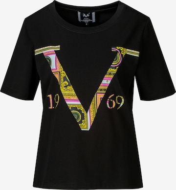 T-shirt 19V69 ITALIA en noir : devant