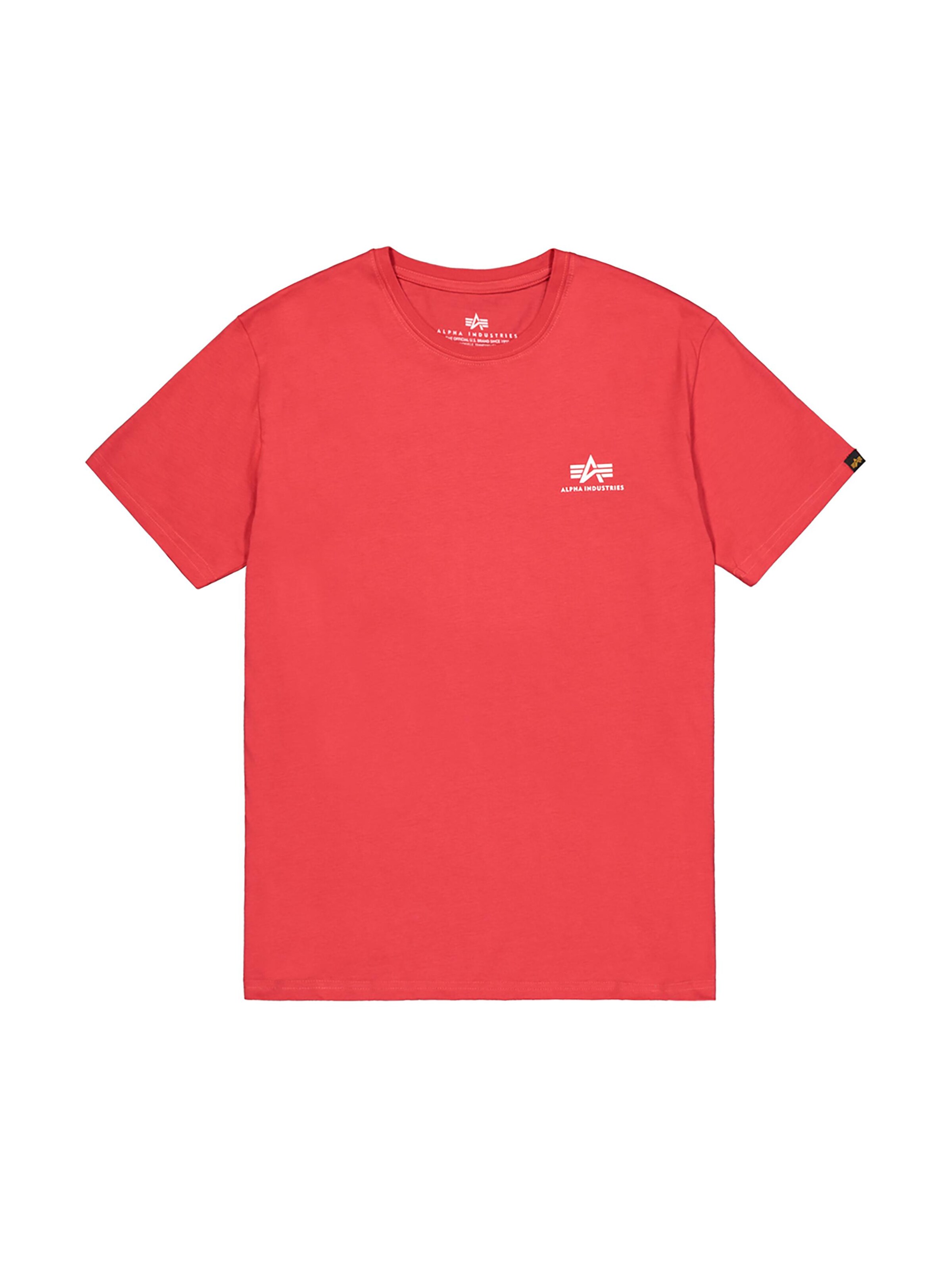 ALPHA INDUSTRIES Shirt 'Basic Small Logo'‌‌ in Rot: Vorderseite