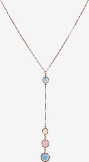 Zoccai Kette in blau / rosegold / hellpink, Produktansicht