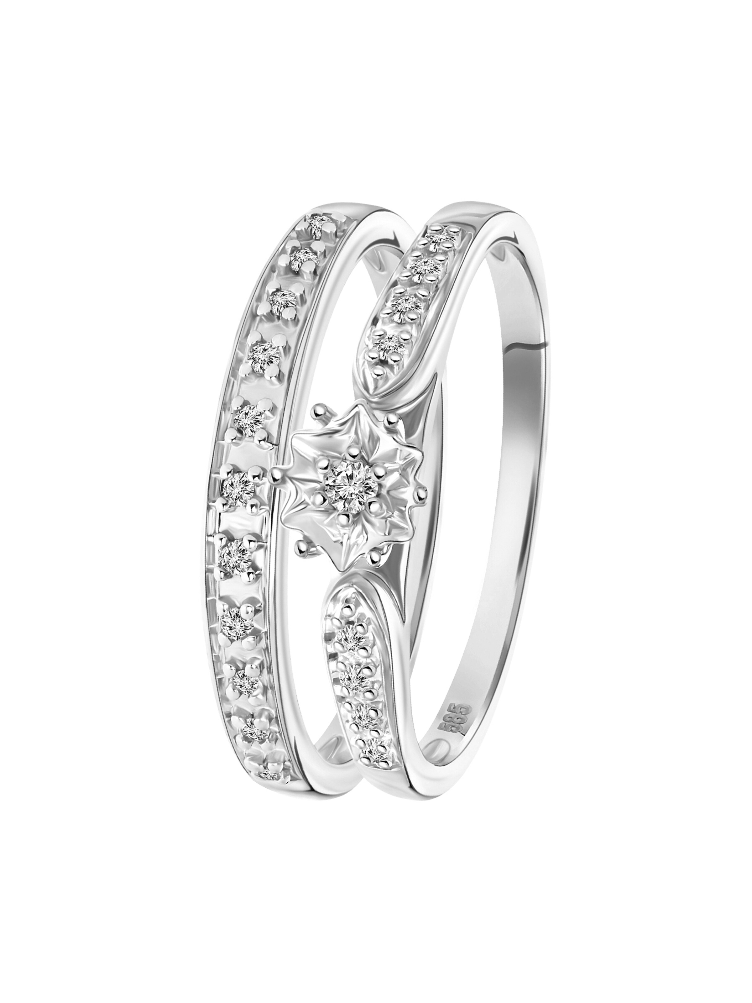 Lucardi Ring in Silver: front