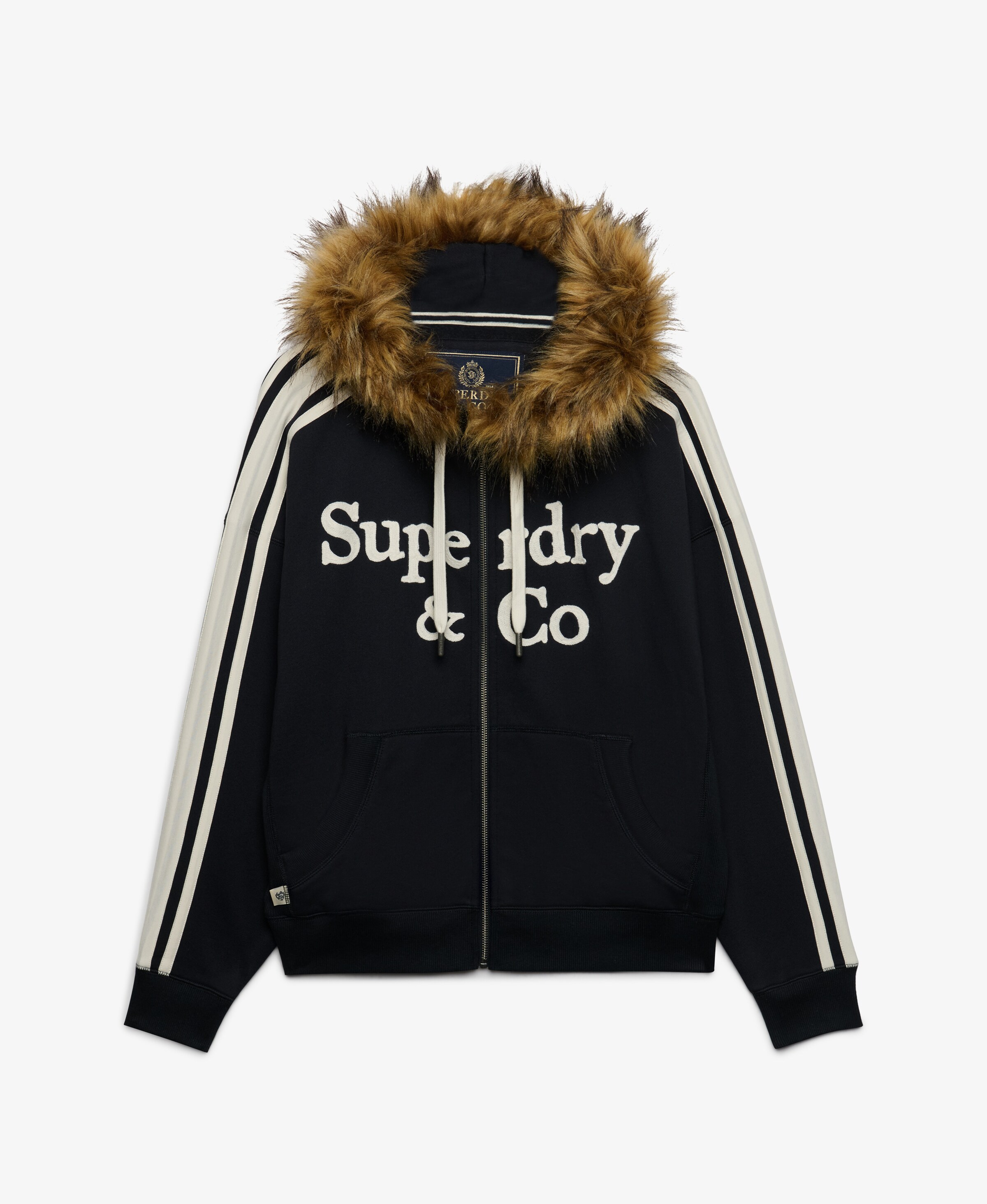 Superdry & Co Sweatvest in Blauw: voorkant