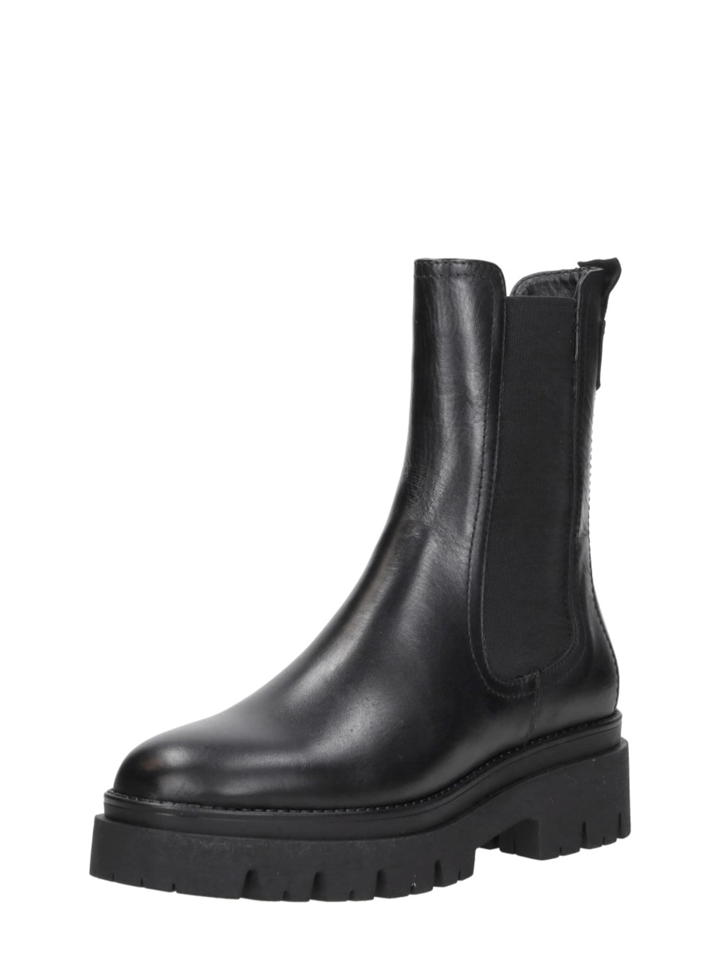Tamaris Chelsea boots 'Enkellaarsjes Plat' in Zwart