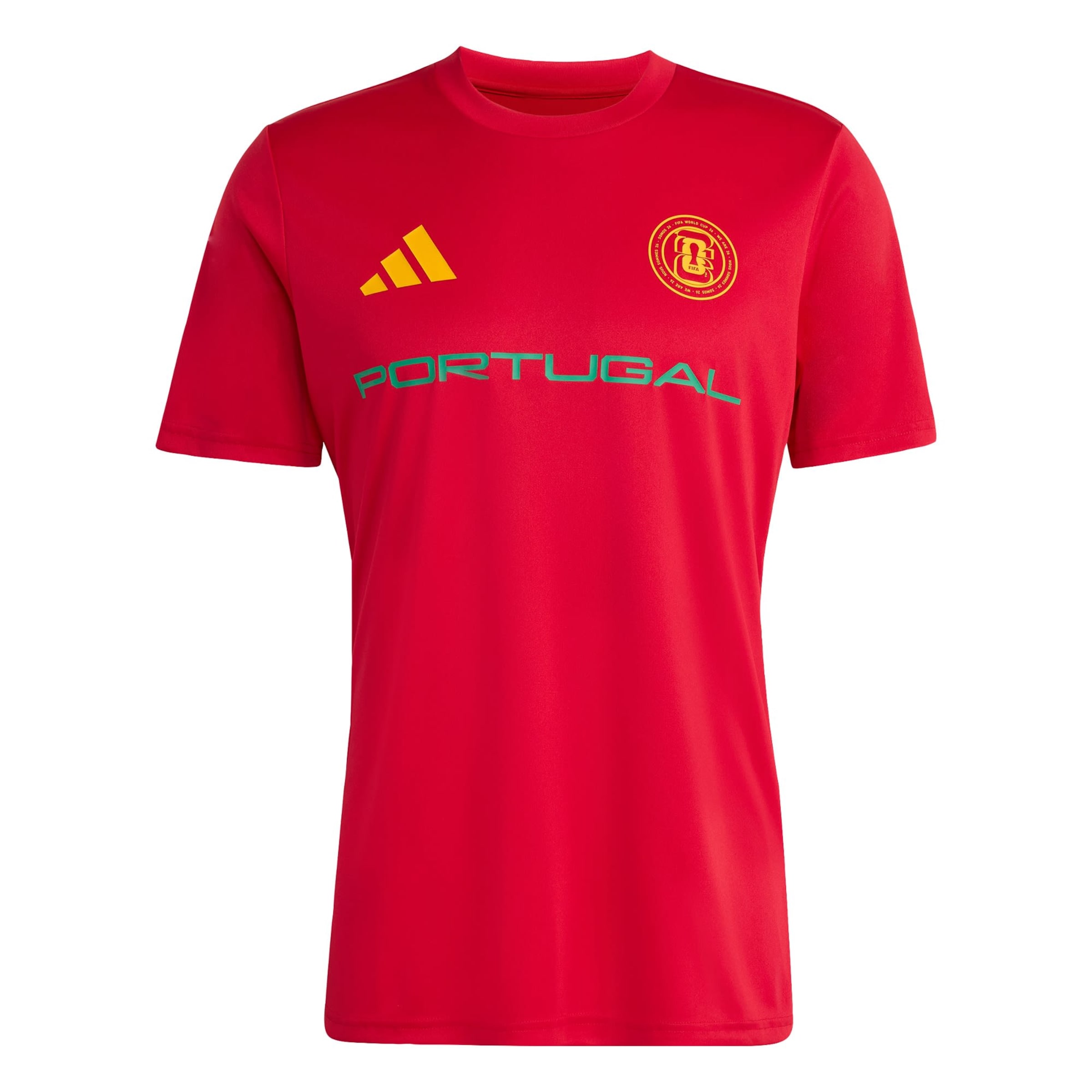 ADIDAS PERFORMANCE Maillot 'FIFA Fussball-Weltmeisterschaft 26 Portugal' en jaune d'or / vert / rouge, Vue avec produit