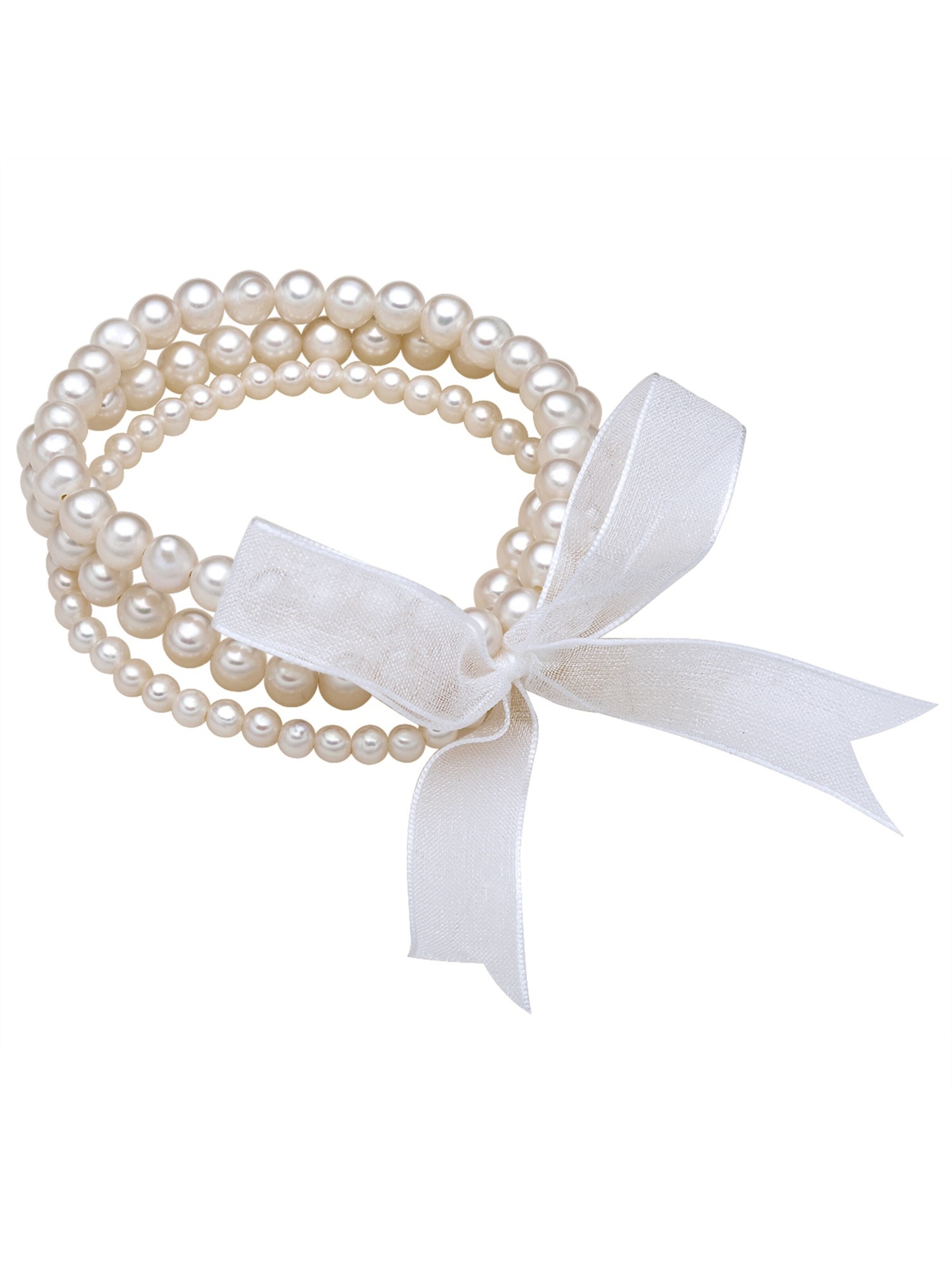 Lulu & Jane Bracelet in White: front
