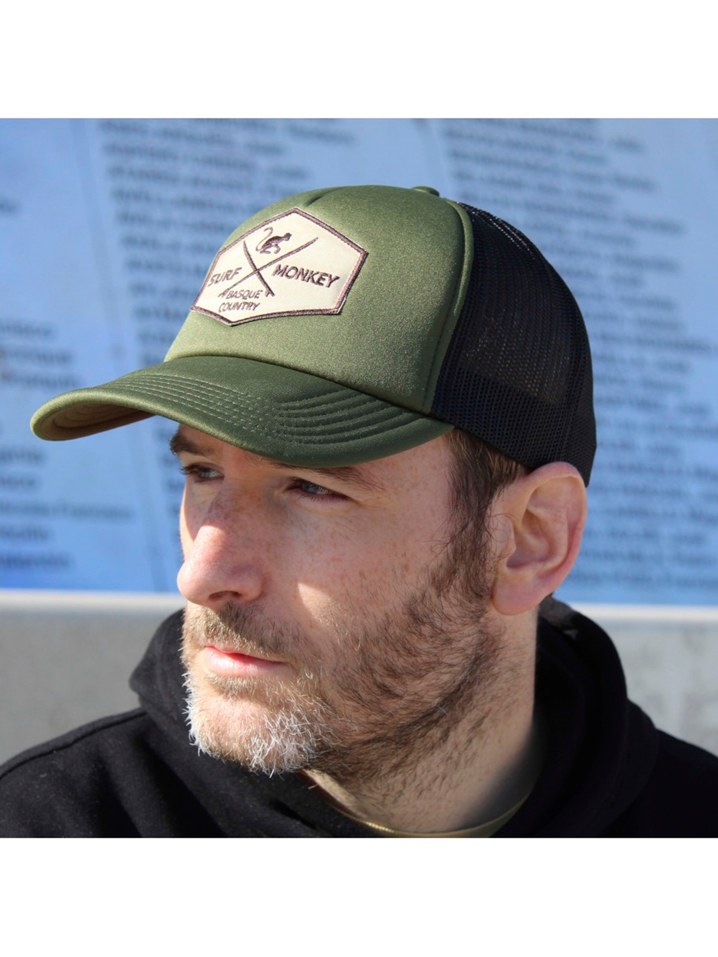 Surf Monkey Athletic Cap in Green