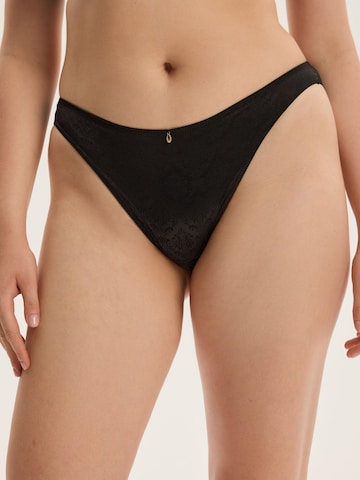 ESOTIQ - Panti 'Slip Charm, glatte Microfaser, mit Baumwollzwickel, normale Leibhöhe' en negro: frente