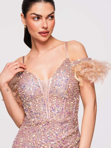 Robe de soirée Ombre en beige