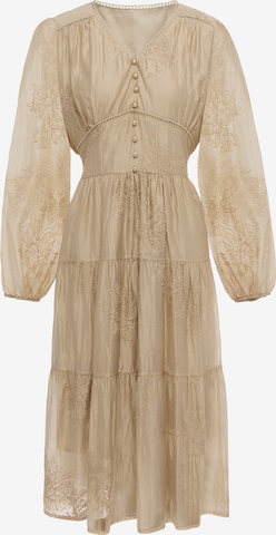 Usha Dress in Beige: front